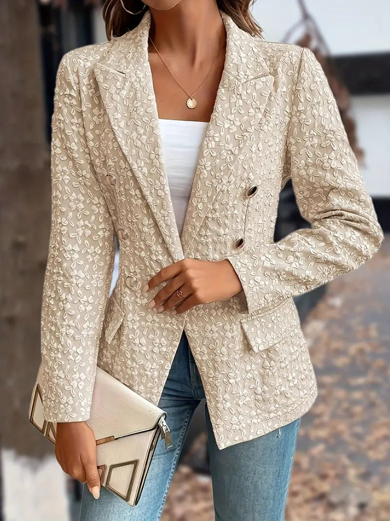 Pure Colour Double Breasted Blazer