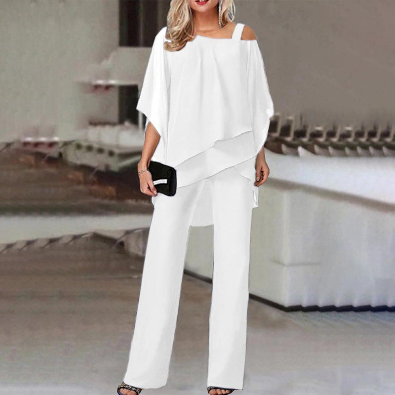 Loose Batwing Sleeve Trouser 2 Piece Suit