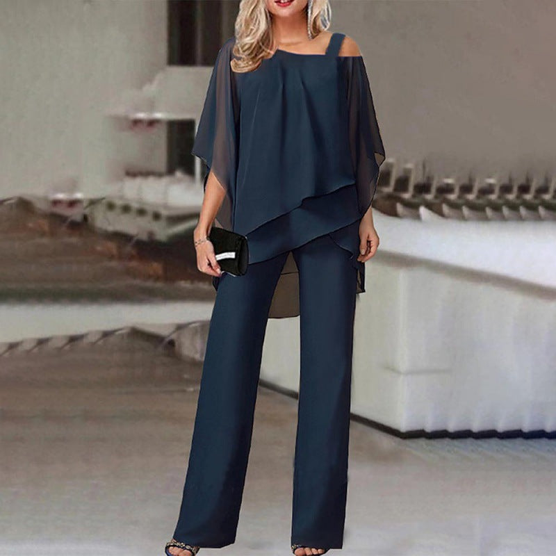 Loose Batwing Sleeve Trouser 2 Piece Suit