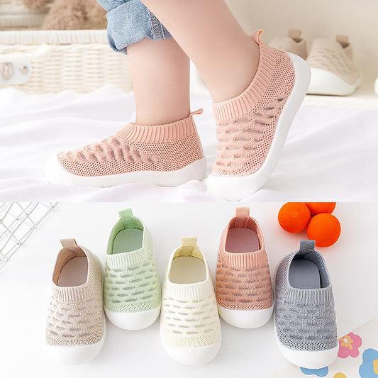 Baby Toddler Children's Footwear Soft Sole Fly Knit Mesh Surface Breathable